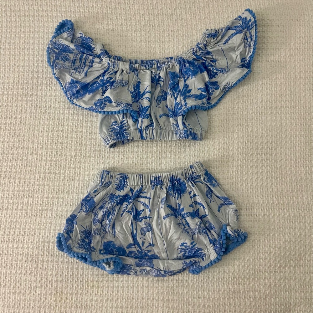Kate Quinn Blue Jungle Sunsuit